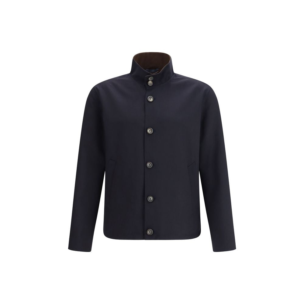 Herno Blue Elastan-Mantel