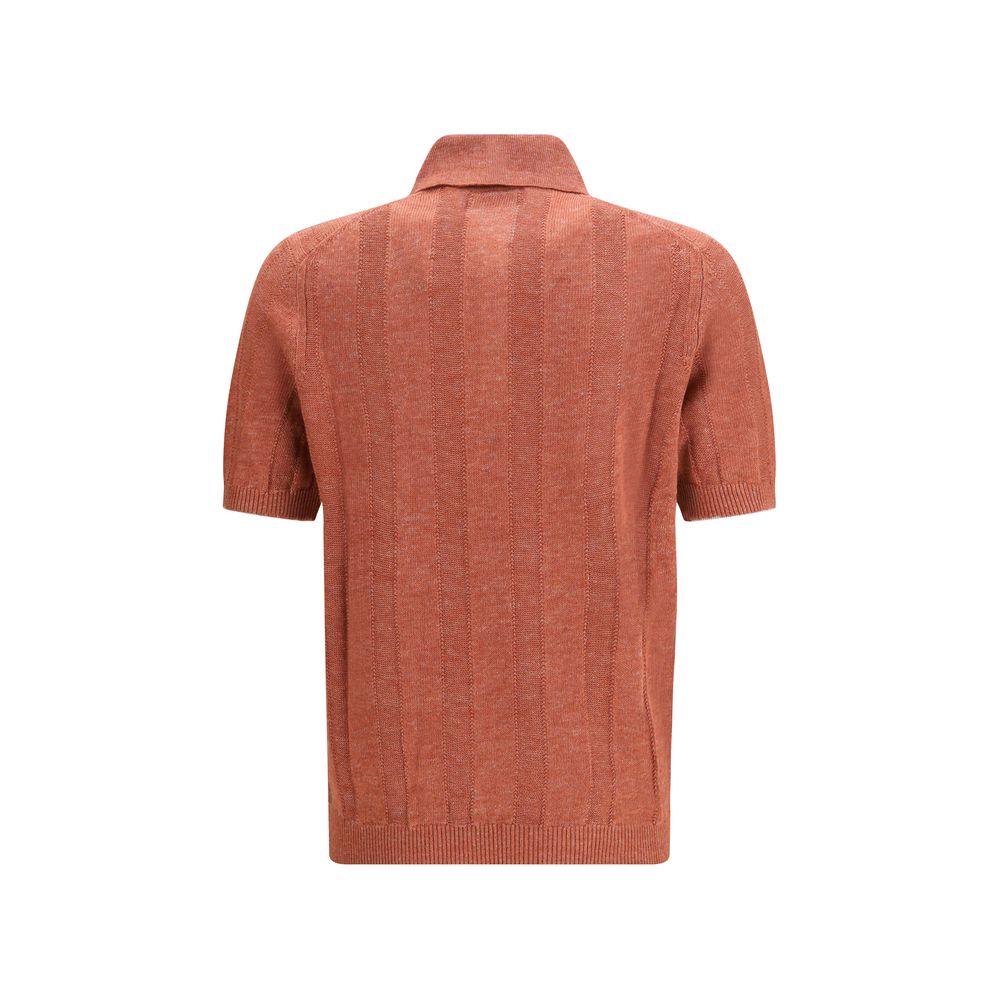 Brunello Cucinelli Orange Denim Shirt