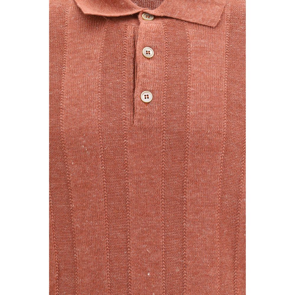 Brunello Cucinelli Orange Denim Shirt