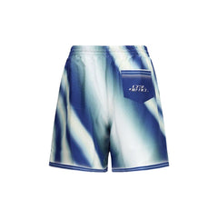 Casablanca blauwe zijden bermudashort
