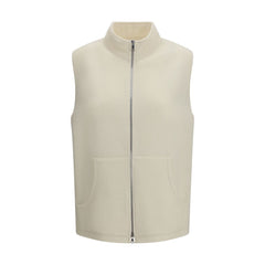 RIER Beige Wool Oves Aries Sleveless Jacket