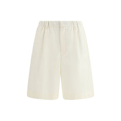 LAMINAR Beige Polyester Bermuda Shorts