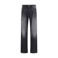 MM6 Zwarte katoenen straight-leg jeans
