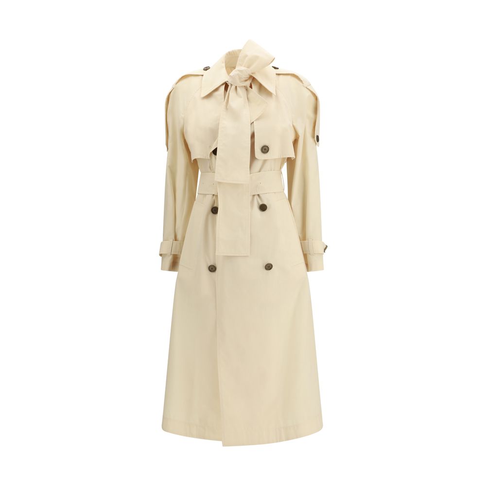 Burberry Trenchcoat aus beigem Polyester