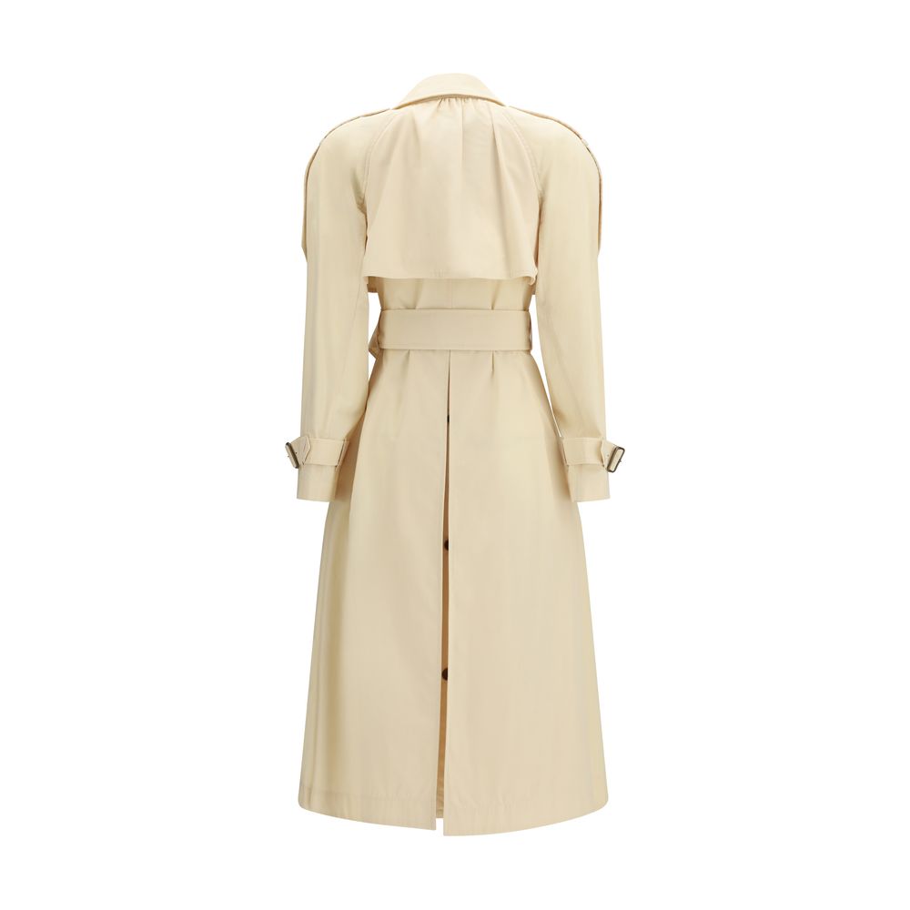 Burberry Trenchcoat aus beigem Polyester