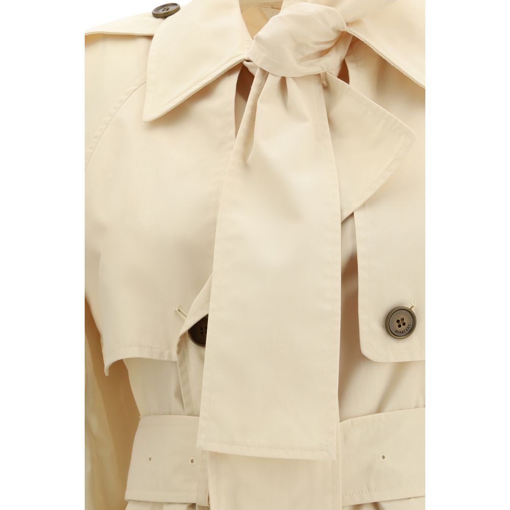 Burberry Trenchcoat aus beigem Polyester