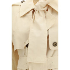 Burberry Trenchcoat aus beigem Polyester