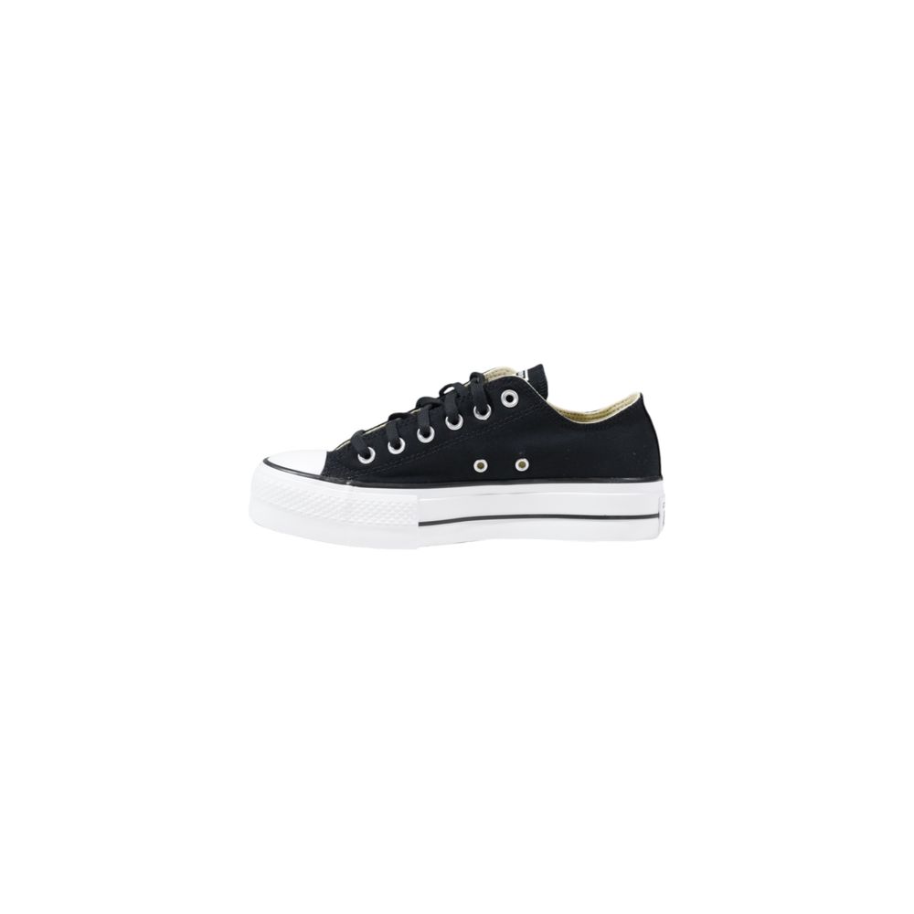 Converse Schwarze Stoff-Plateau-Sneaker