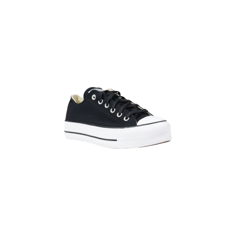 Converse Schwarze Stoff-Plateau-Sneaker