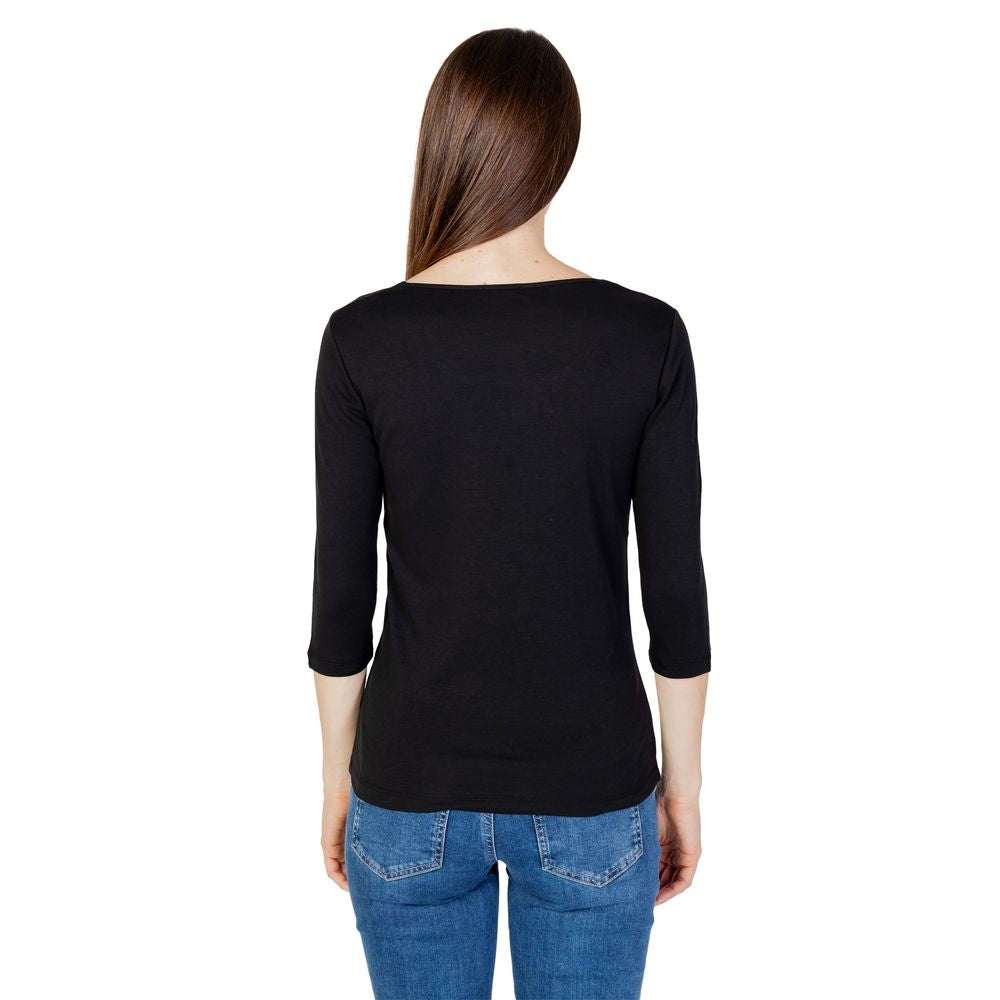 Street One Langarmshirt aus schwarzer Baumwolle