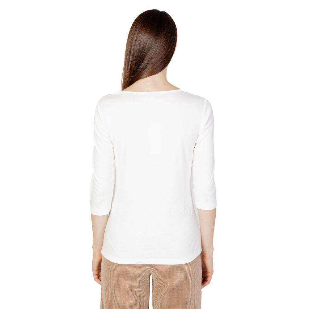 Street One Cream Baumwoll-Langarmshirt