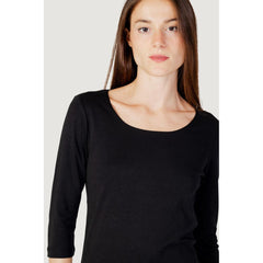 Street One Langarmshirt aus schwarzer Baumwolle