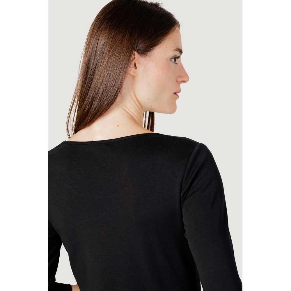 Street One Langarmshirt aus schwarzer Baumwolle