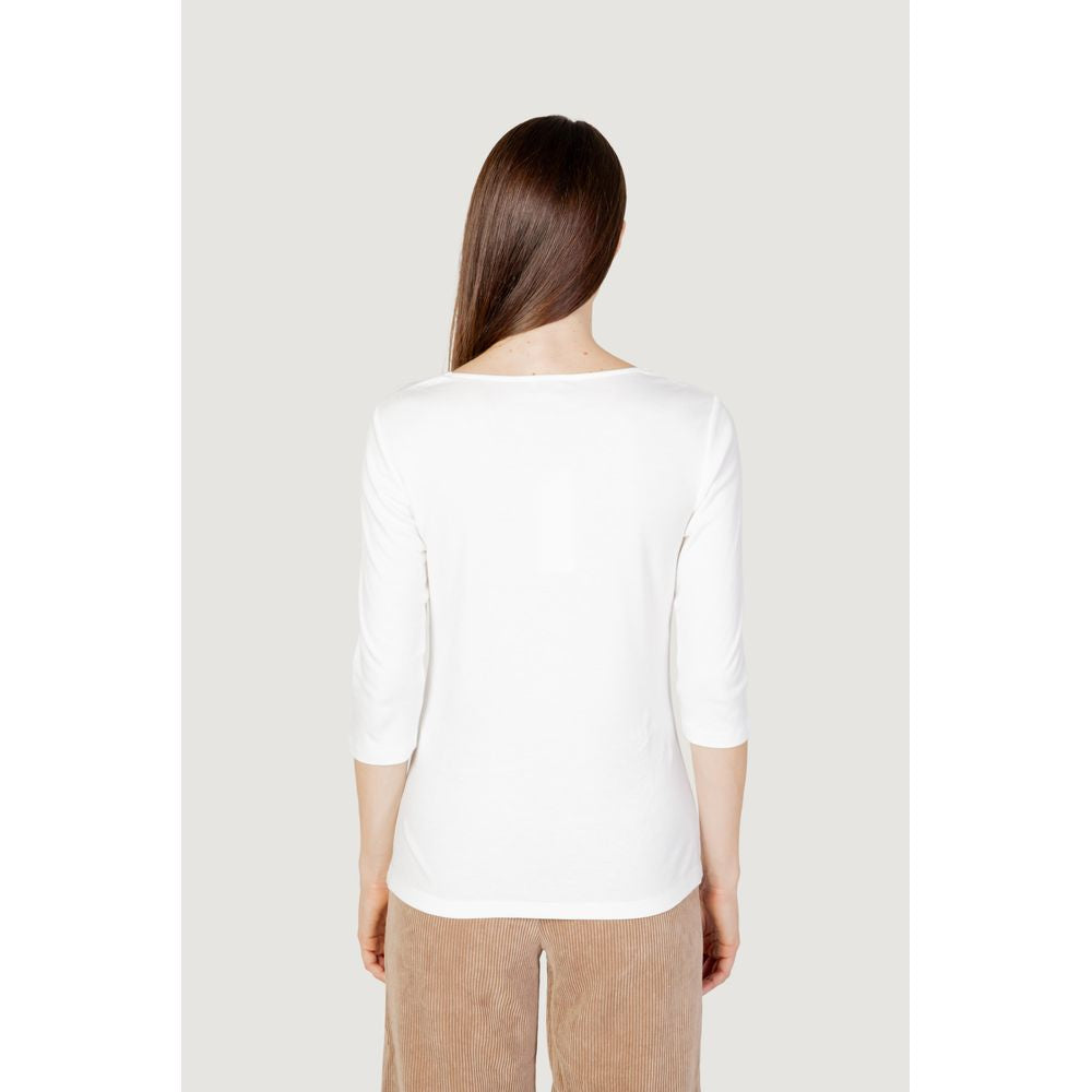 Street One Cream Baumwoll-Langarmshirt
