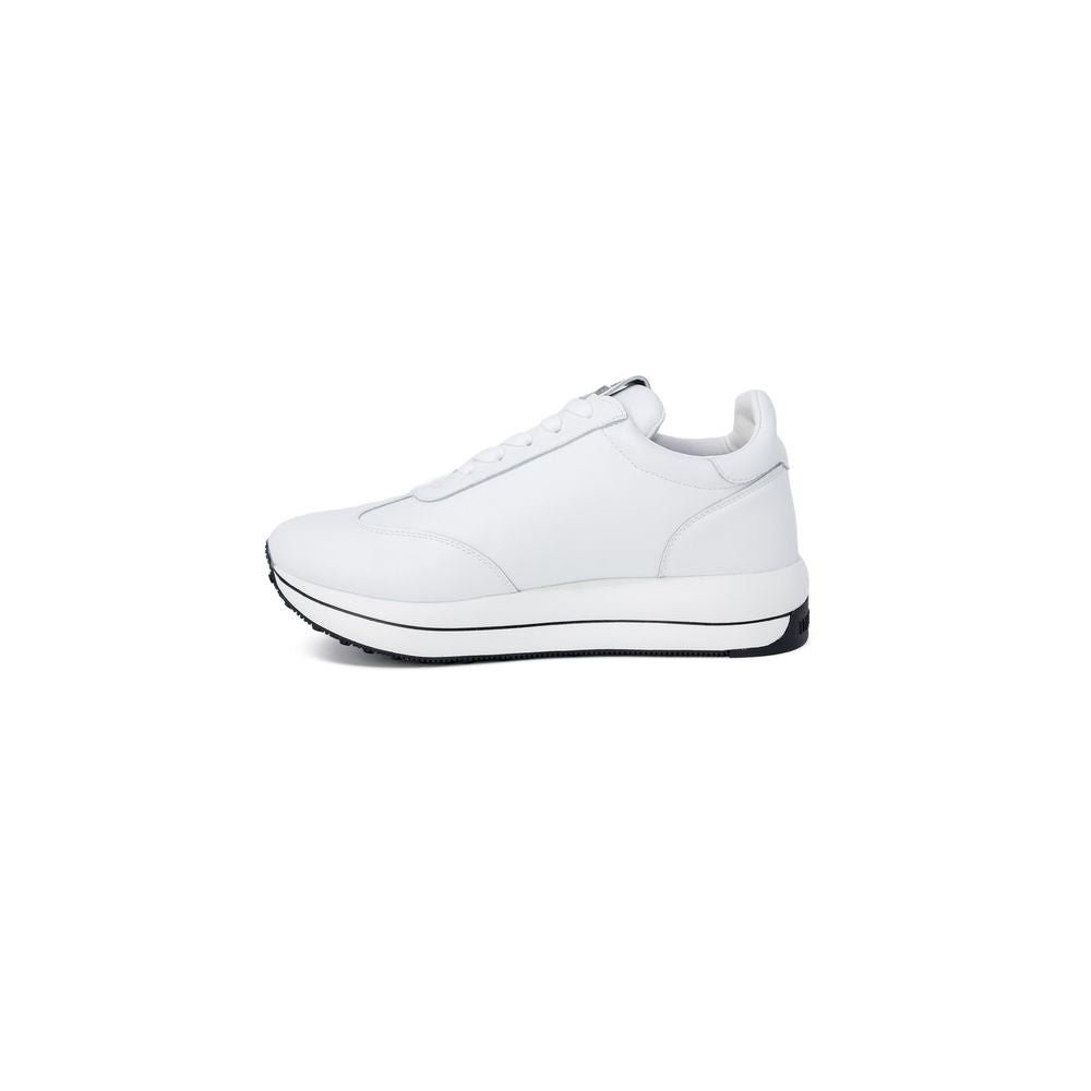 Love Moschino Weiße Low-Top-Sneakers aus Leder