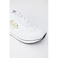 Love Moschino Weiße Low-Top-Sneakers aus Leder
