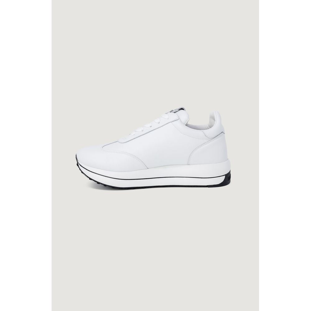 Love Moschino Weiße Low-Top-Sneakers aus Leder