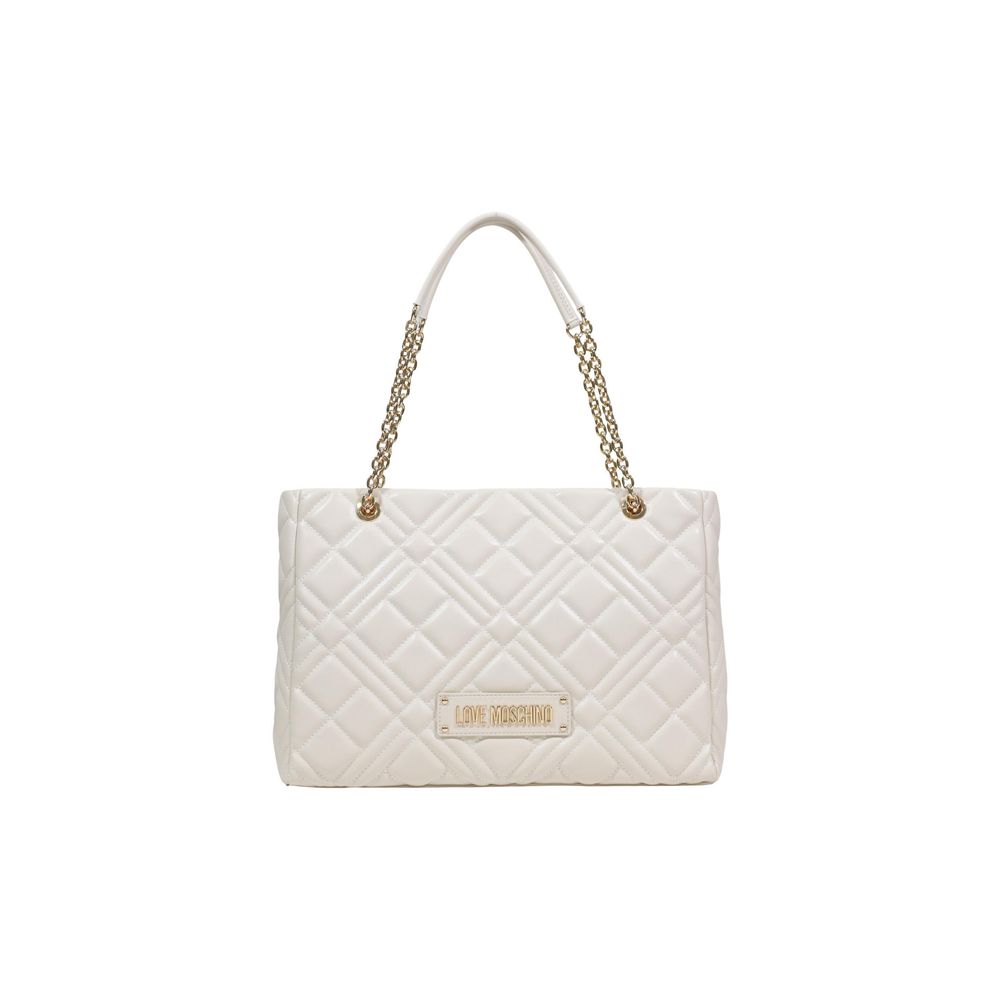 Love Moschino Beige Handtasche aus Polyethylen