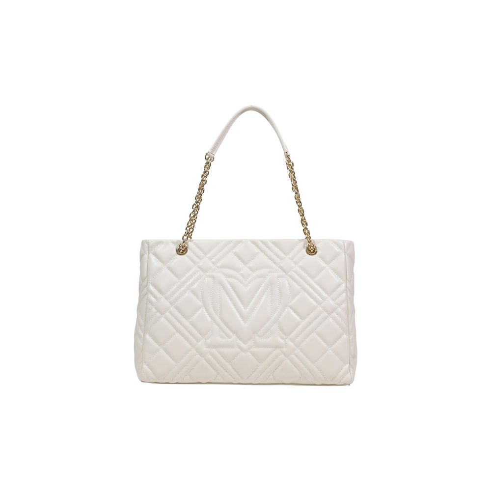 Love Moschino Beige Handtasche aus Polyethylen