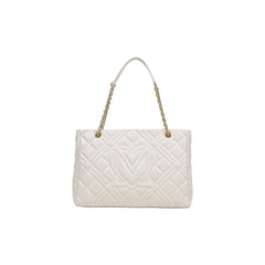 Love Moschino Beige Handtasche aus Polyethylen