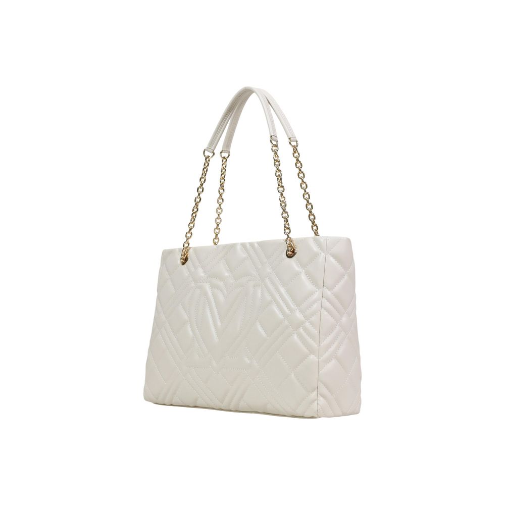 Love Moschino Beige Handtasche aus Polyethylen