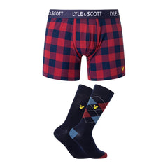 Lyle & Scott Bordeaux Baumwoll-Boxershorts
