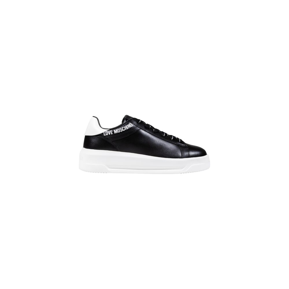 Love Moschino Schwarz-weiße klobige Sneakers aus Synthetik