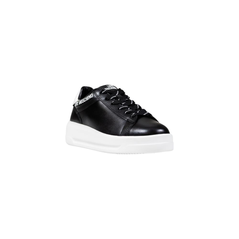 Love Moschino Schwarz-weiße klobige Sneakers aus Synthetik