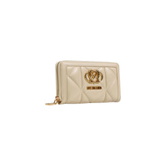 Love Moschino Crèmekleurige Portemonnee van Kunstleer