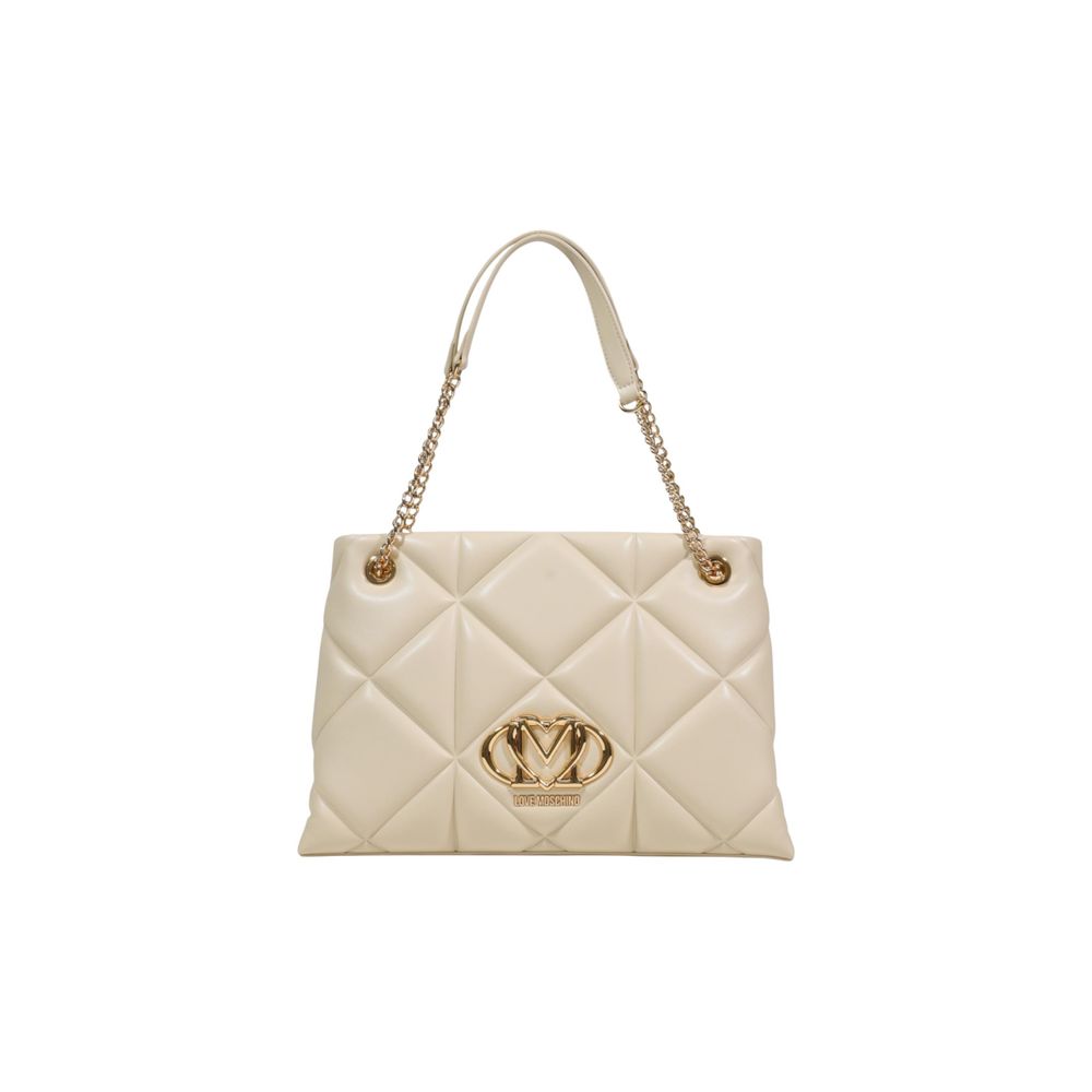Love Moschino Handtasche aus beigem Kunstleder
