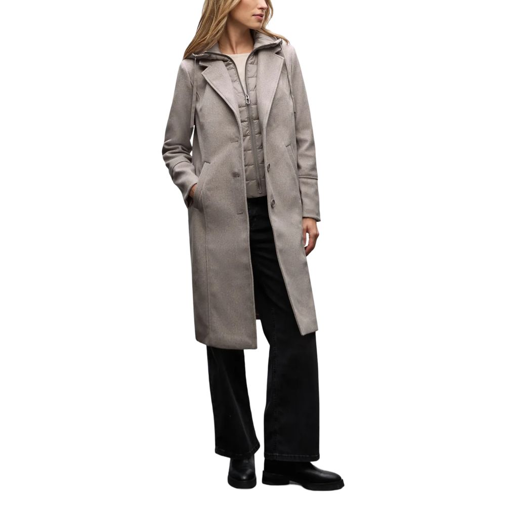 Street One Beigefarbener Polyester-Mantel