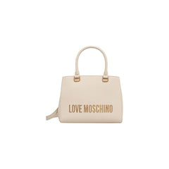 Love Moschino Beige Handtasche aus Polyethylen