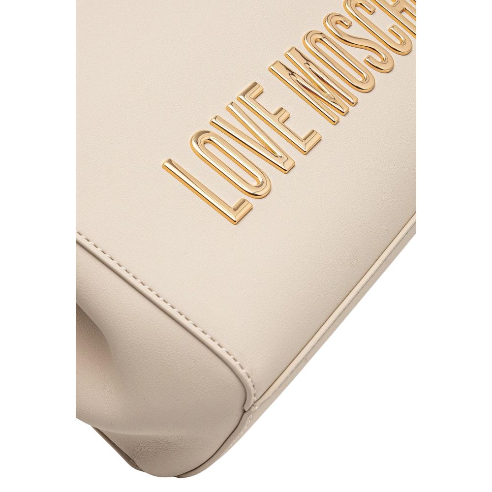 Love Moschino Beige Handtasche aus Polyethylen