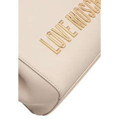 Love Moschino Beige Handtasche aus Polyethylen