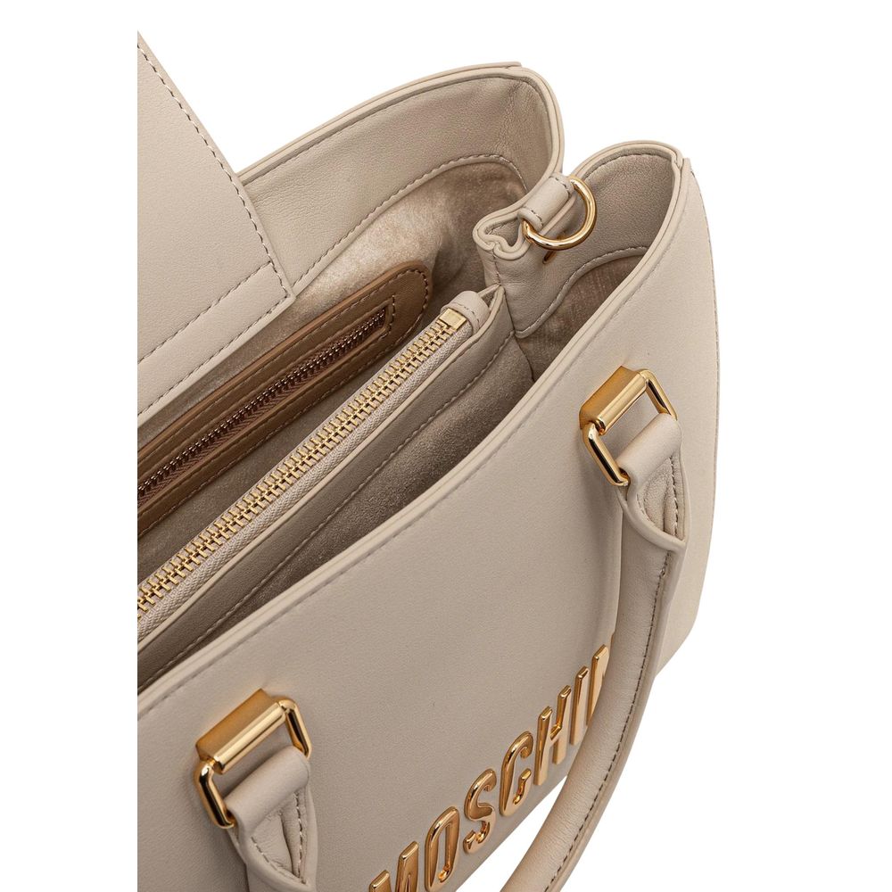 Love Moschino Beige Handtasche aus Polyethylen