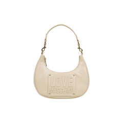 Love Moschino Handtasche aus Polyethylen in Creme