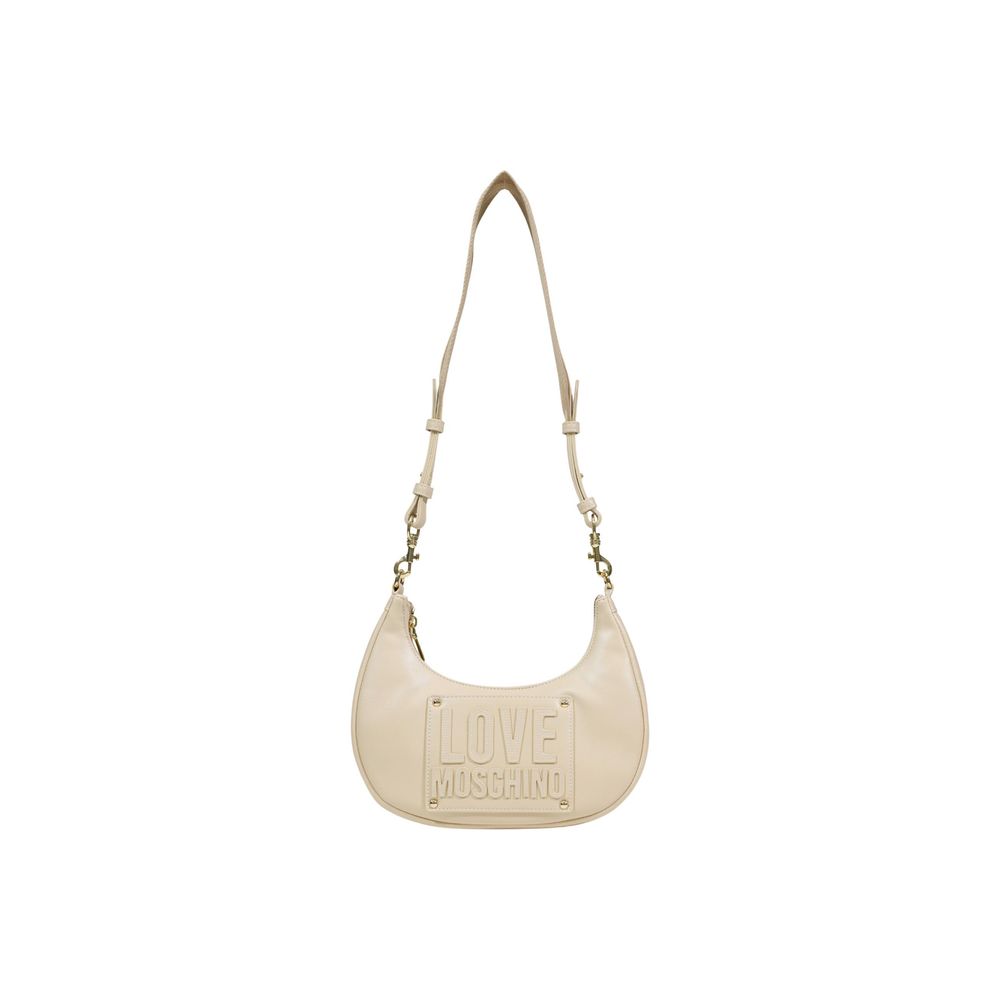 Love Moschino Handtasche aus Polyethylen in Creme