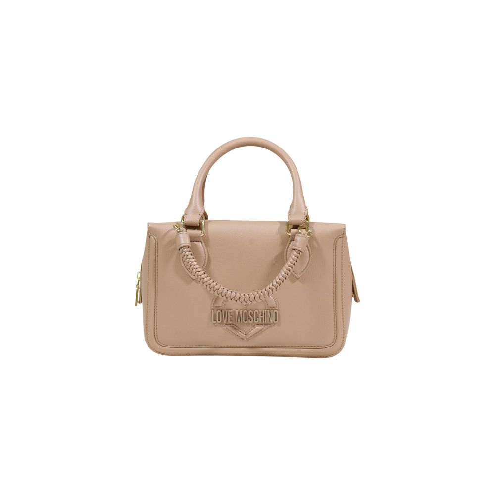 Love Moschino Beige Handtasche aus Polyethylen