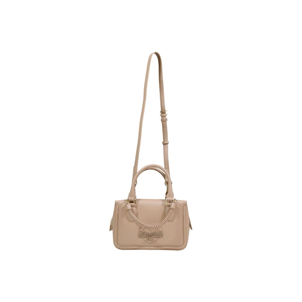 Love Moschino Beige Handtasche aus Polyethylen