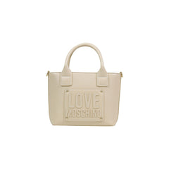 Love Moschino Crèmekleurige Polyethyleen Handtas