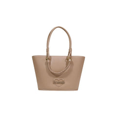 Love Moschino Beige Handtasche aus Polyethylen