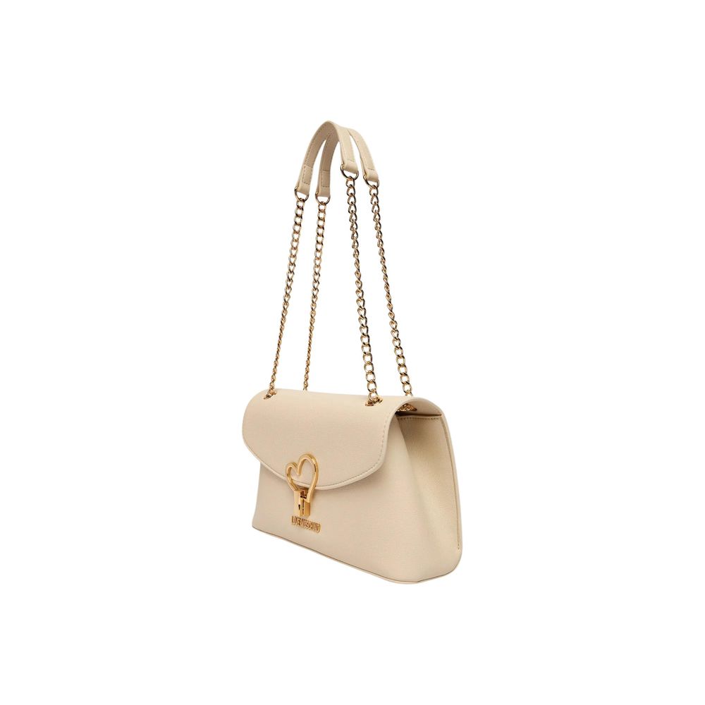 Love Moschino Beige Handtasche aus Polyethylen