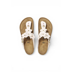Birkenstock Pink Leather Flat Sandals