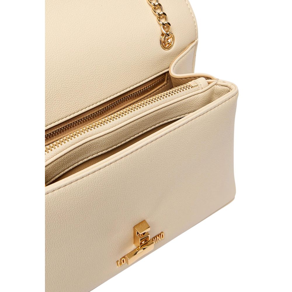 Love Moschino Beige Handtasche aus Polyethylen