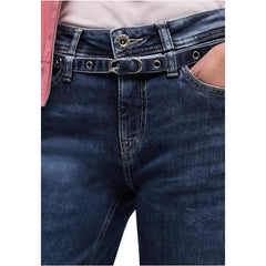 Street One Blaue Baumwoll-Jeans im Relaxed Fit