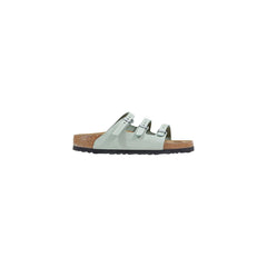 Birkenstock Groen Leren Platte Sandalen