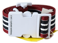 Costume National Black Cotton And Canvas Regular Belt