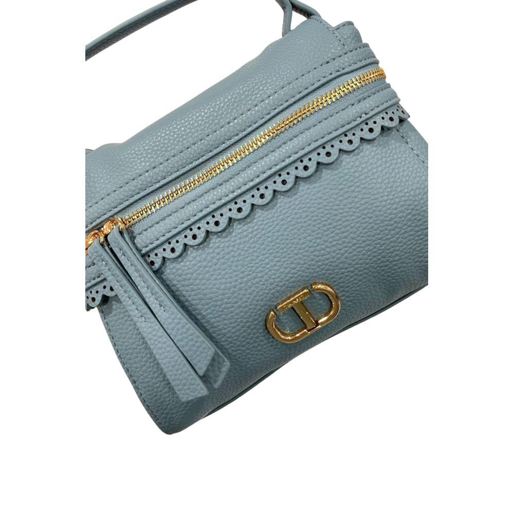 Twinset Damenhandtasche aus blauem PU