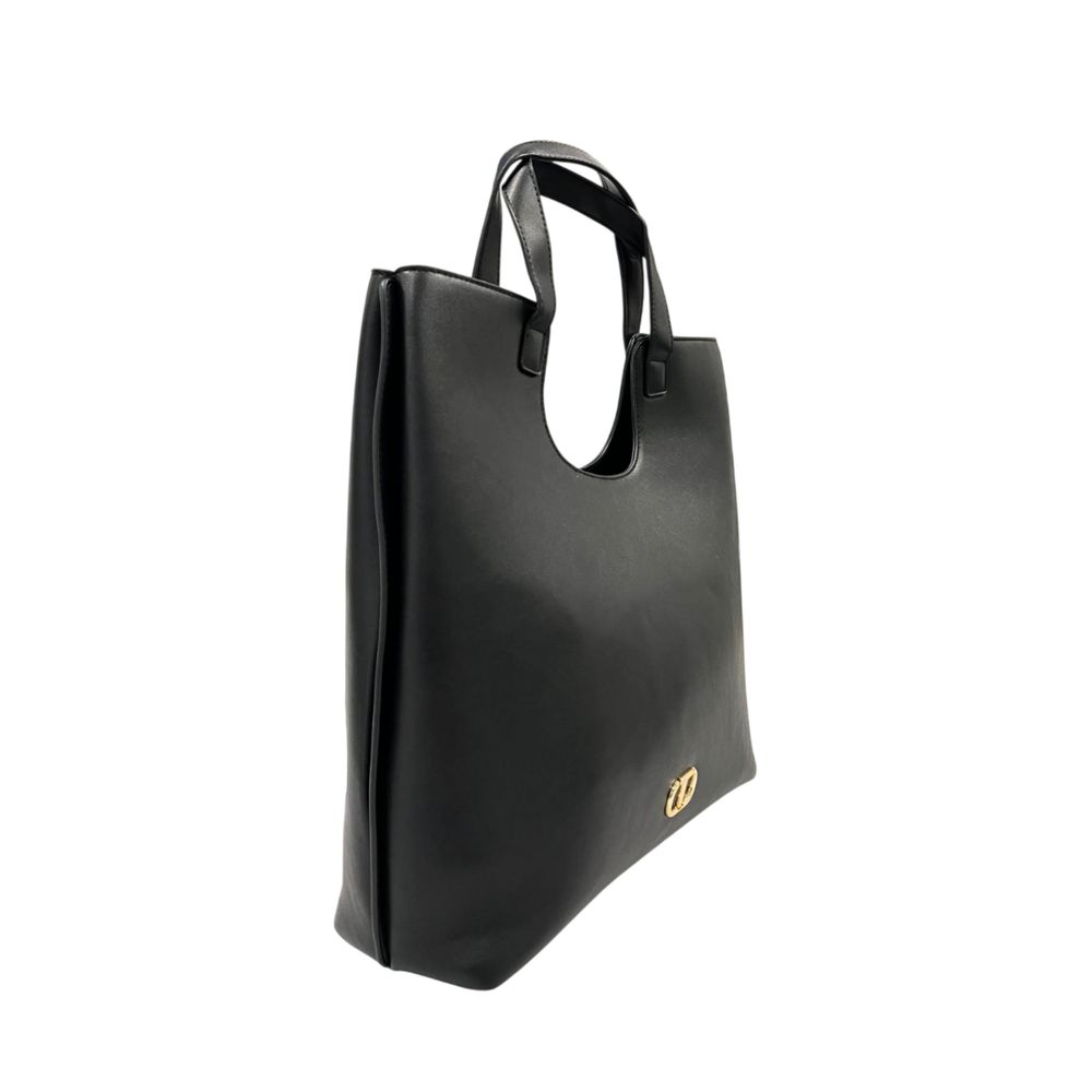 Twinset Damen Schultertasche aus schwarzem PU