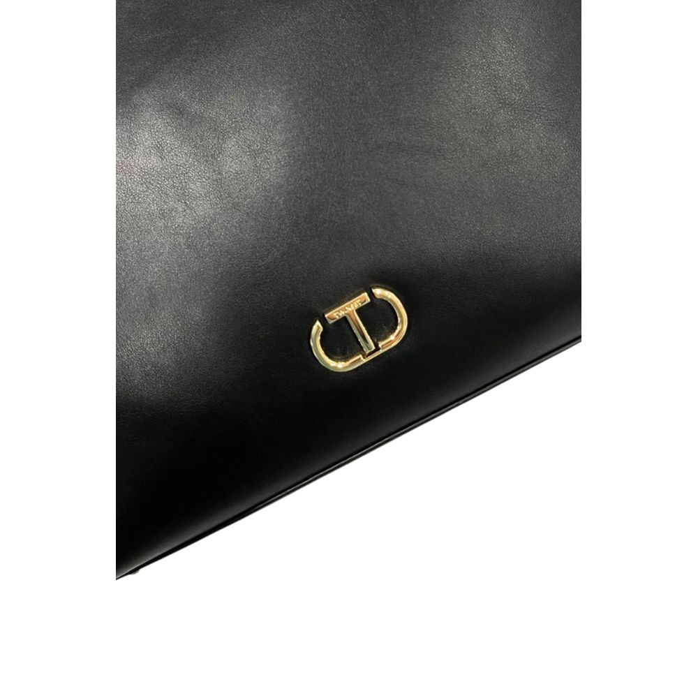 Twinset Damen Schultertasche aus schwarzem PU